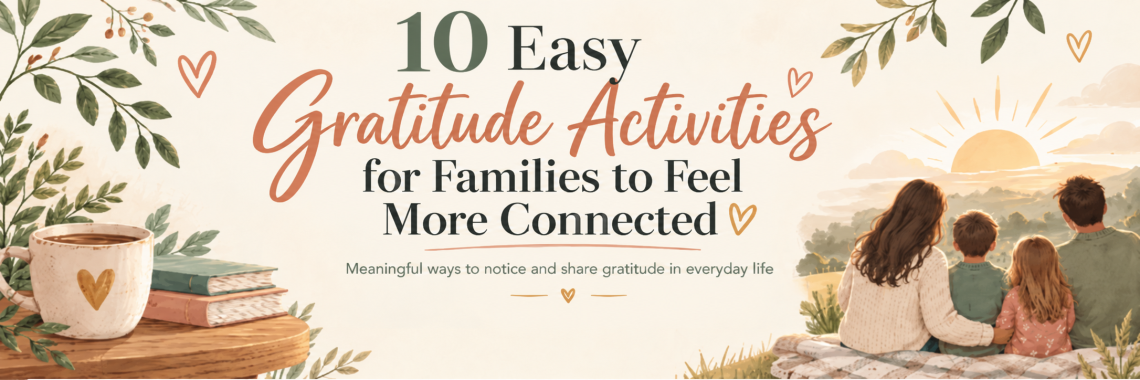 Post Title about Meaningful Gratitude Activities for Families to feel more connected